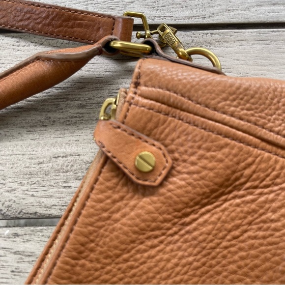 J. Crew Biennial Tan Leather Hobo Crossbody Shoulder Bag - Picture 9 of 12